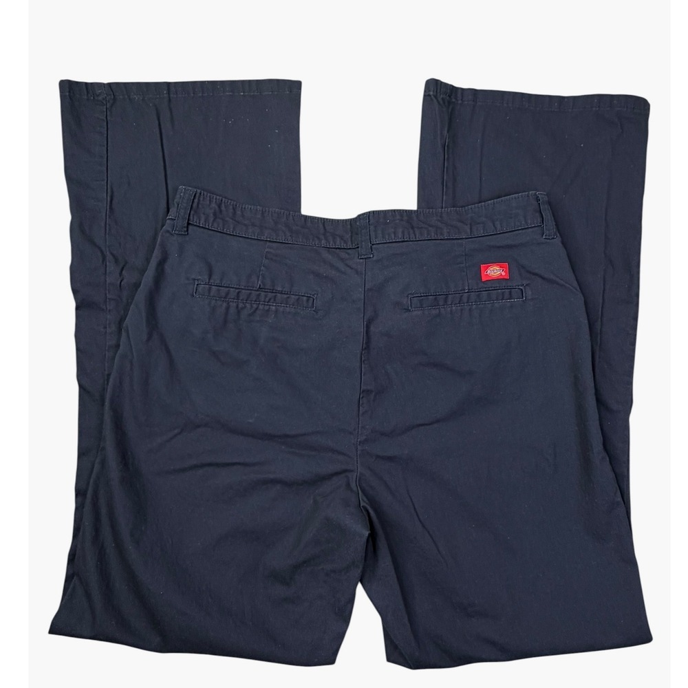 Dickies Slim Straight Pants 34 Navy Blue Workwear Chino Trousers